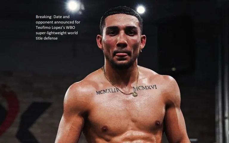 Important news: Teofimo Lopez’s defense of his WBO super-lightweight world title has been announced, along with the date and opponent.