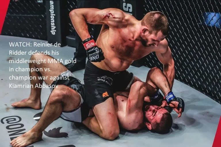 Reinier de Ridder defends his middleweight mixed martial arts gold title against Kiamrian Abbasov in a champion against champion championship bout.