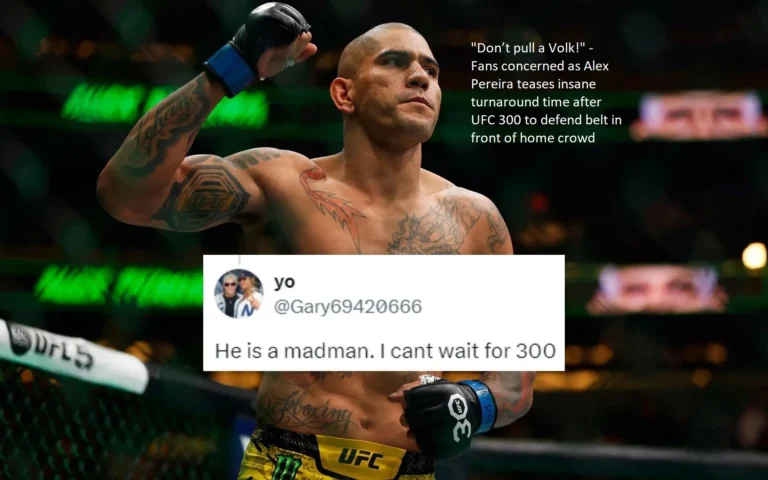 “Don’t pull a Volk!” As Alex Pereira teases an amazing turnaround time following UFC 300 to defend his belt in front of his home audience, fans are becoming increasingly apprehensive.