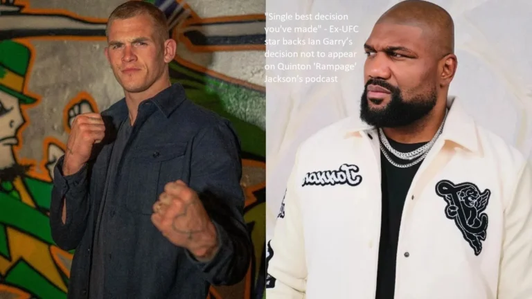 His choice to not participate on Quinton “Rampage” Jackson’s podcast was praised as “the single best decision you’ve ever made” by the former Ultimate Fighting Championship star.