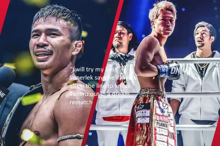 In a fantasy rematch, Superlek declares, “I will try my best” for the sake of knocking out Takeru. He is willing to put everything on the line.