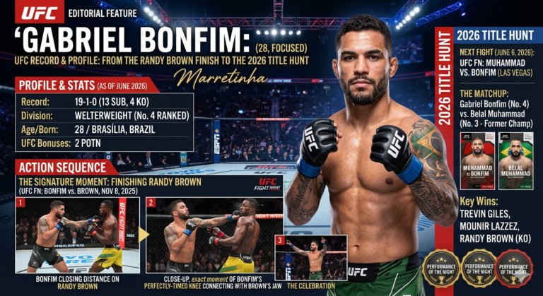 Gabriel Bonfim Record & Profile: From the Randy Brown Finish to the 2026 Title Hunt
